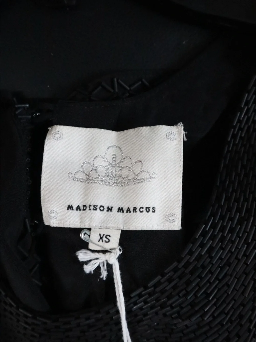 Madison Marcus Black Beaded Sleeveless Tank Top - Picture 4 of 5
